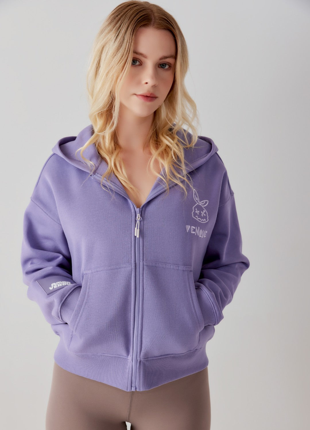 Bunny Crop Zip-up Hoodie