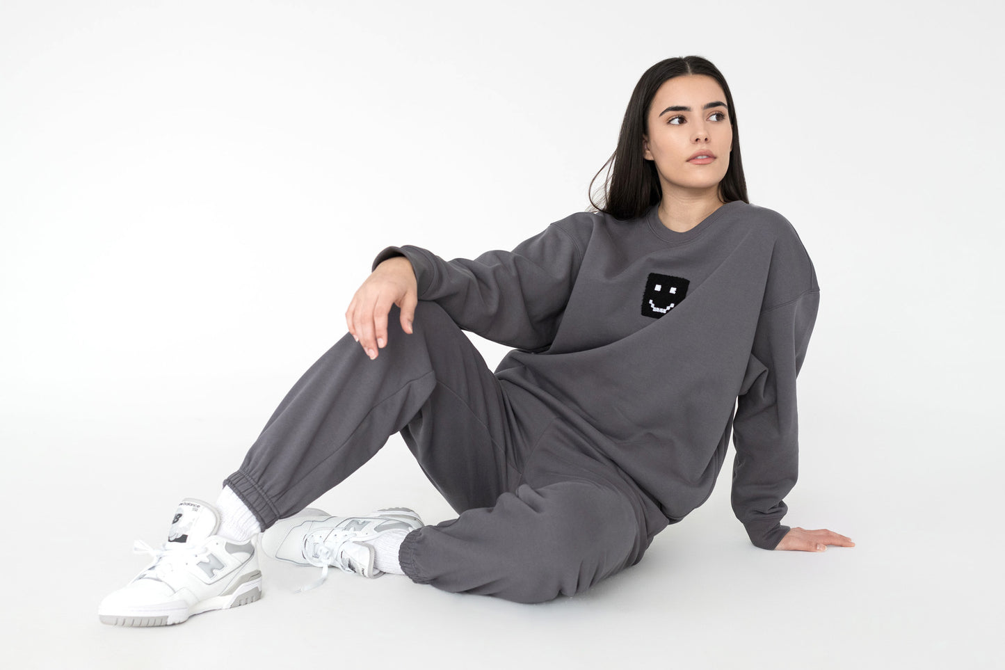 SuperSoft™ Pixel Charcoal Suit: Sweatshirt & Pants