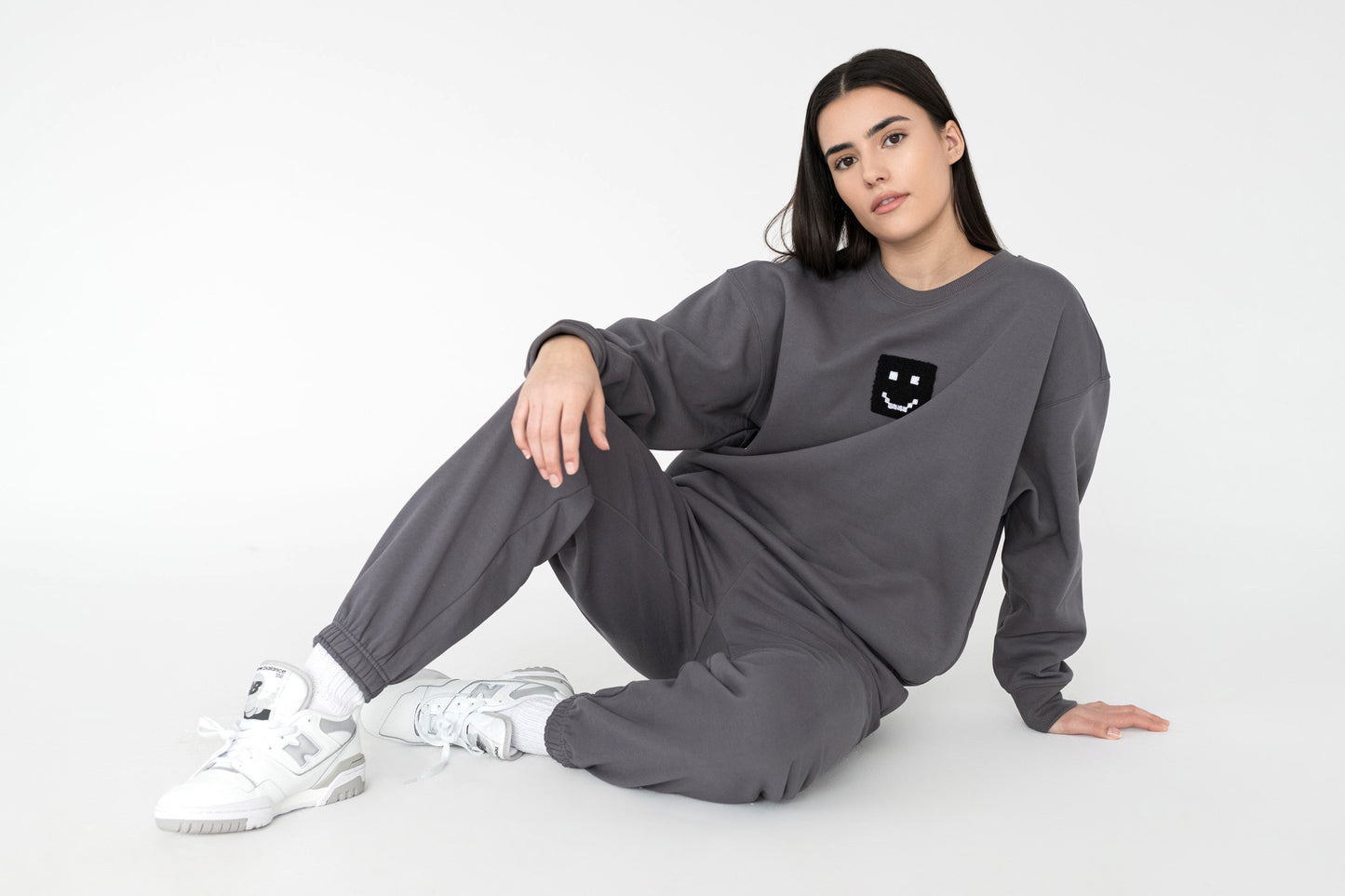 SuperSoft™ Pixel Charcoal Suit: Sweatshirt & Pants