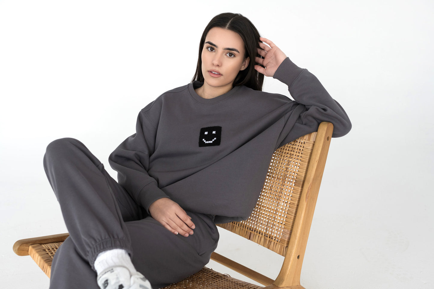 SuperSoft™ Pixel Charcoal Suit: Sweatshirt & Pants