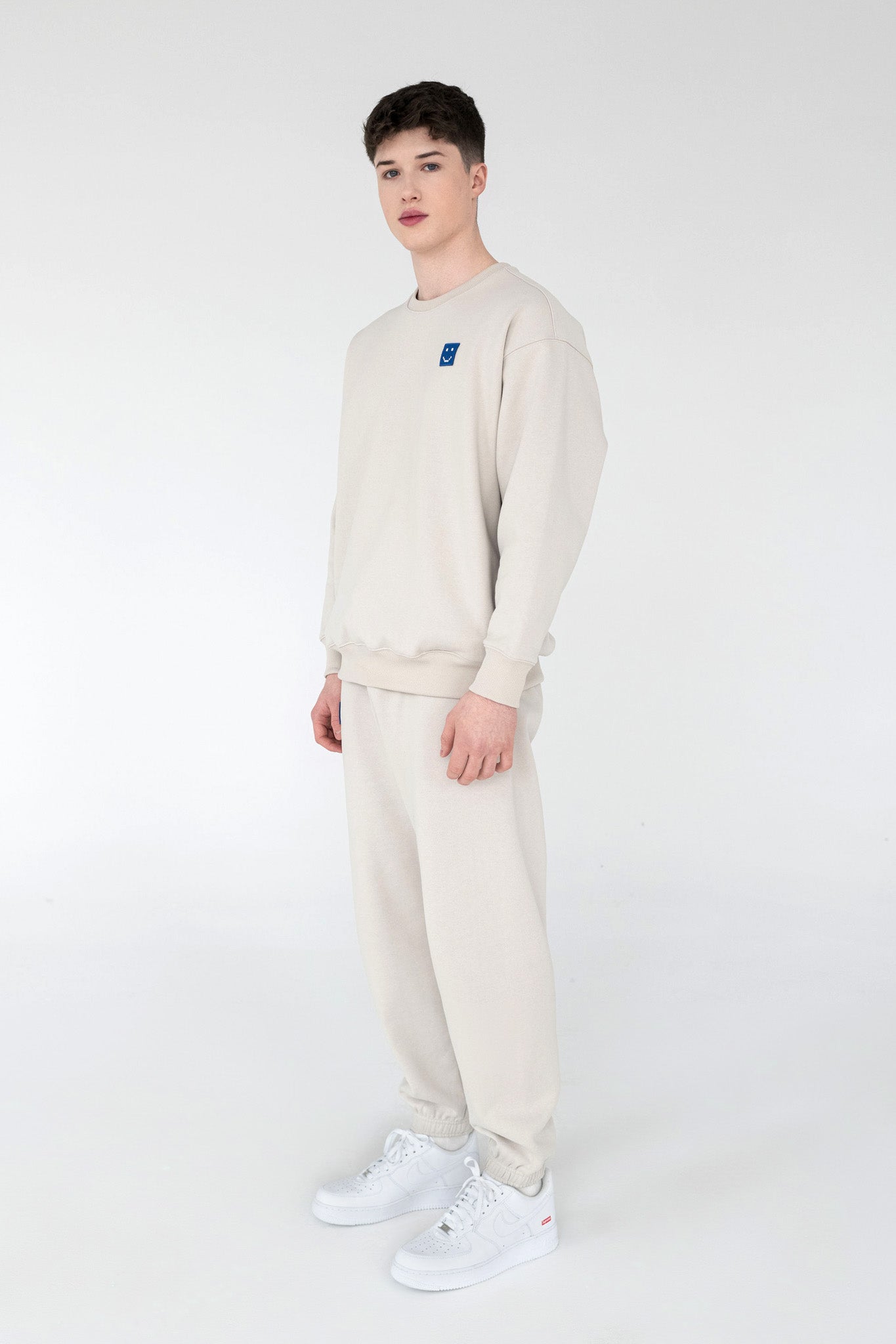 Men SuperSoft™ Pixel Fog Grey Suit: Sweatshirt & Pants