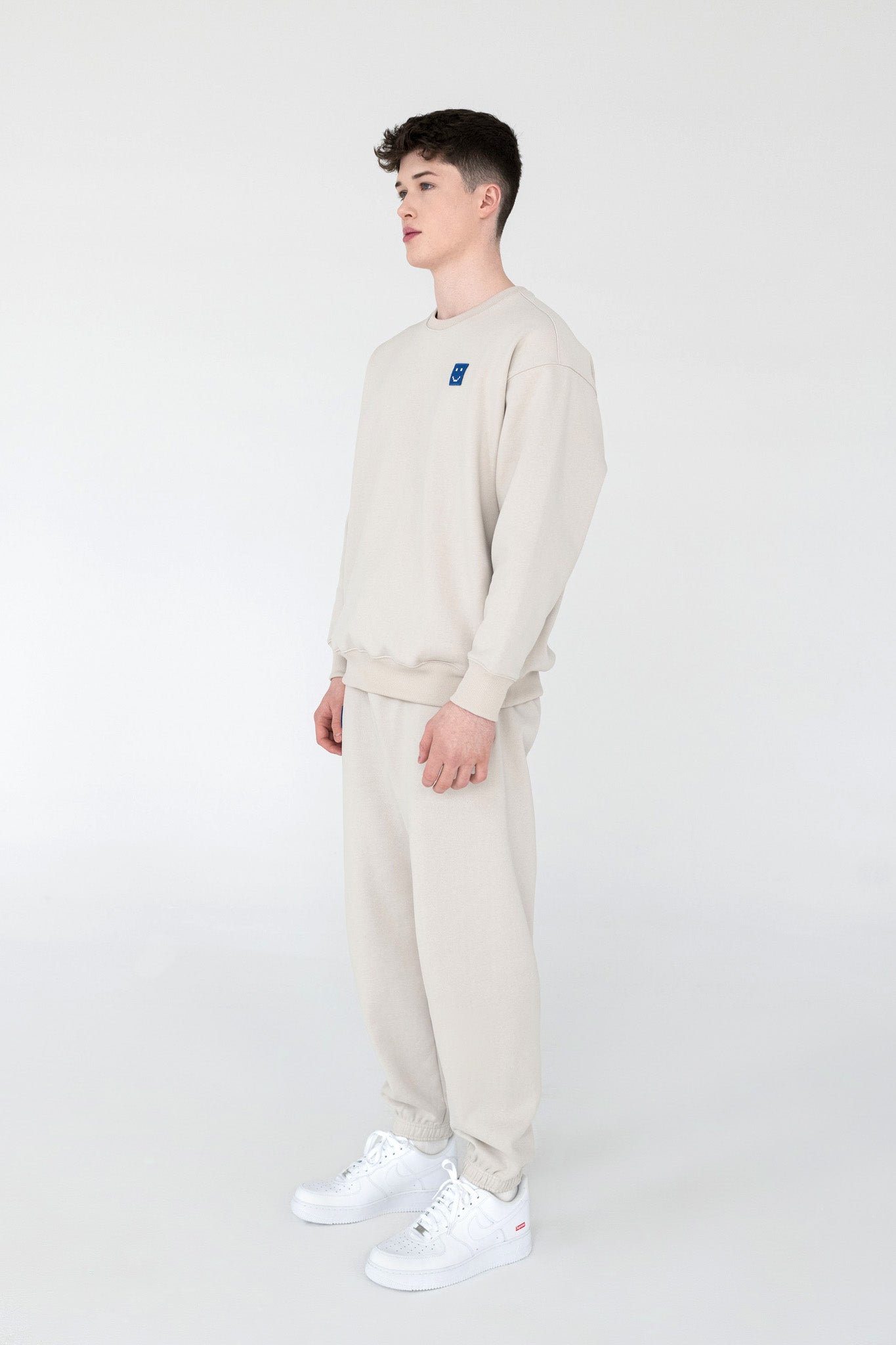 Men SuperSoft™ Pixel Fog Grey Suit: Sweatshirt & Pants