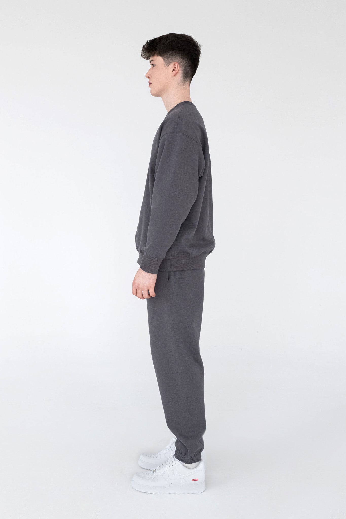 Men SuperSoft™ Pixel Charcoal Suit: Sweatshirt & Pants