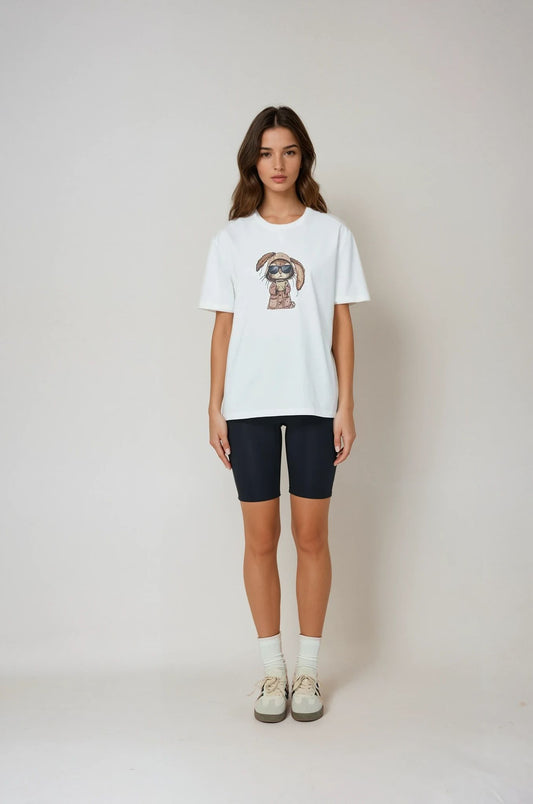 Morning Brew Bunny Tee White