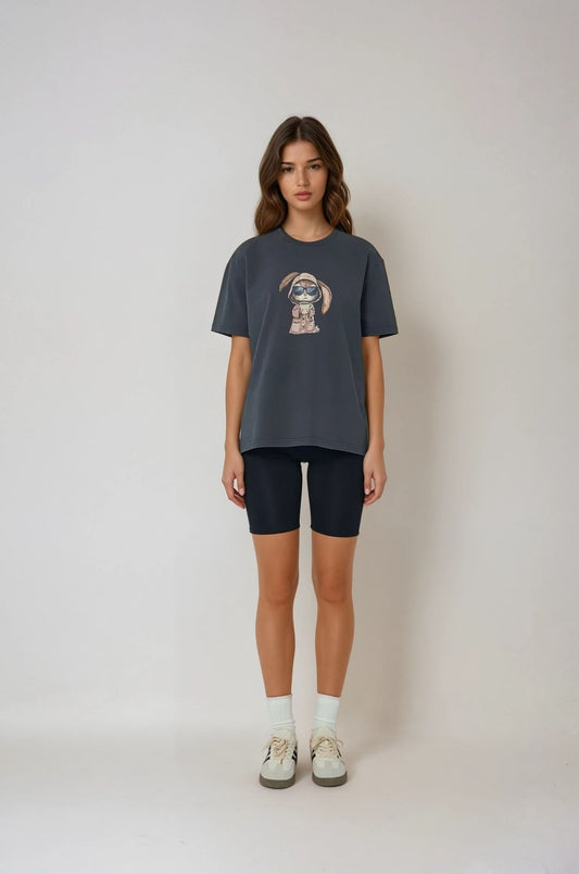 Morning Brew Bunny Tee Black