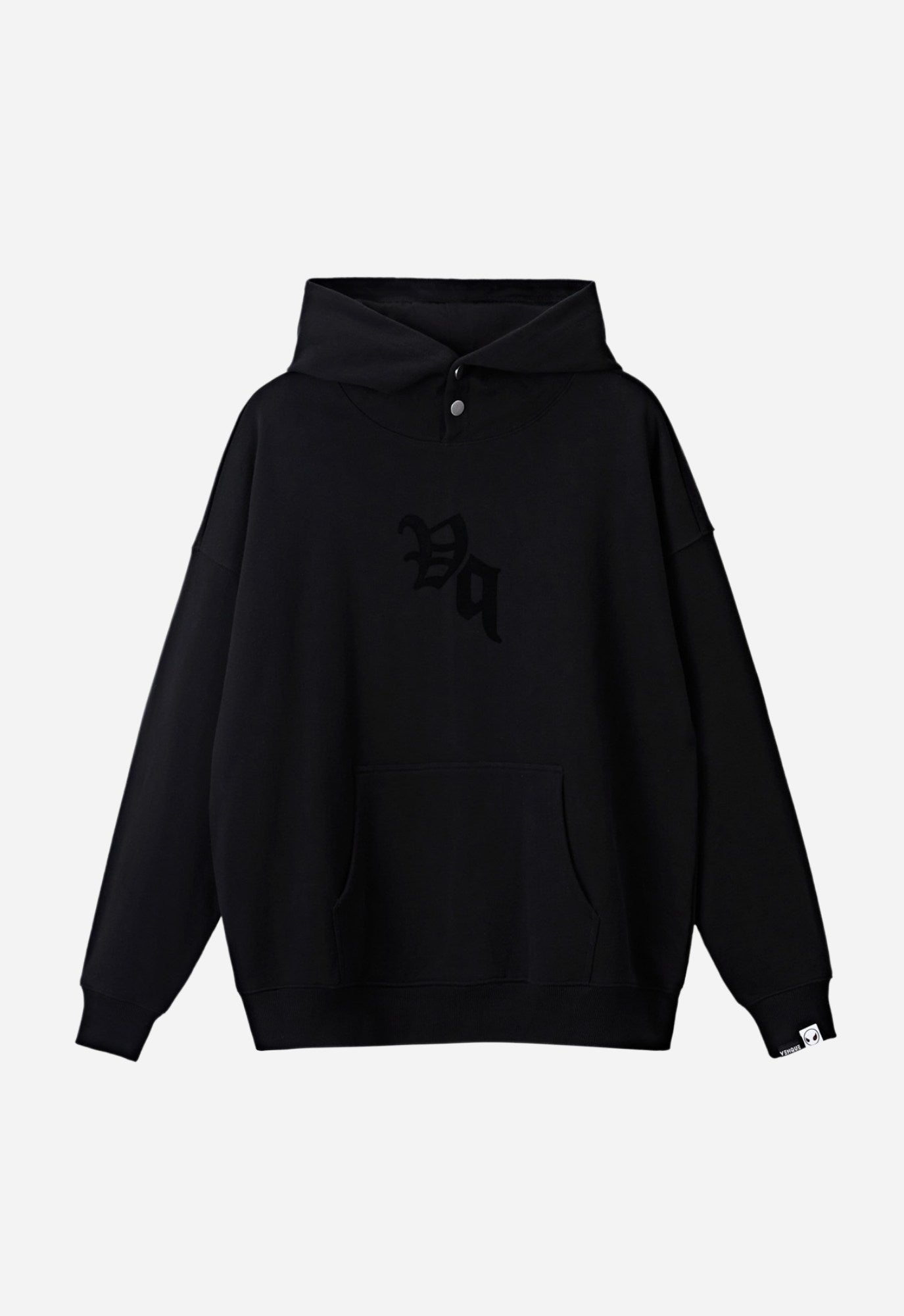 新しく着き ☆VETEMENTS S Hoodie Logo Label Black パーカー 