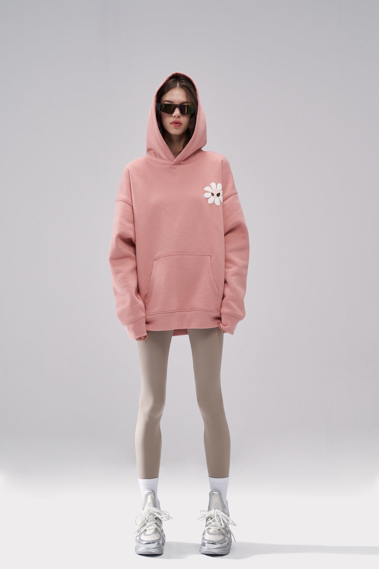 "Aster" Fleur Pink Hoodie