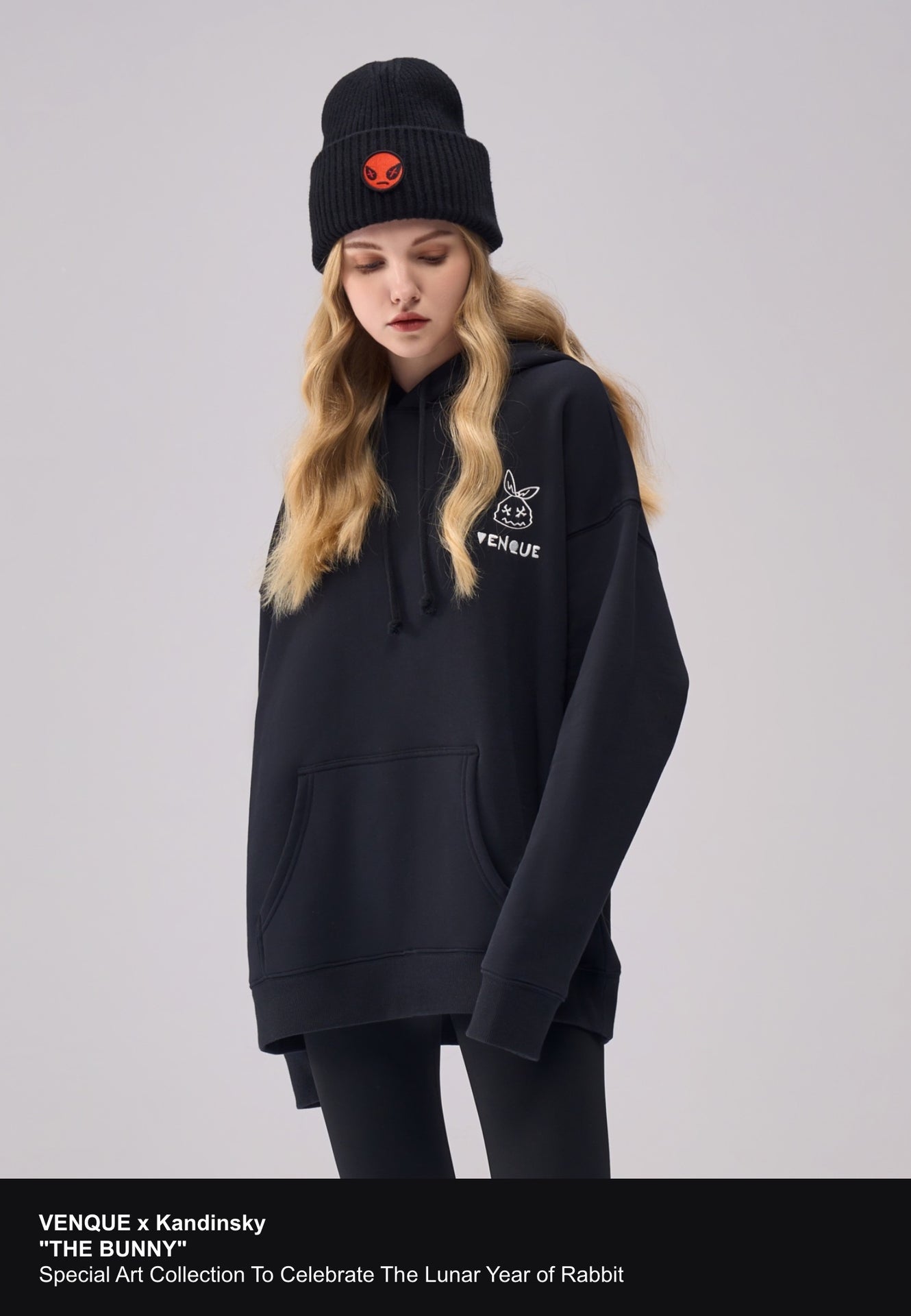 "The Bunny" Hoodie - Special Art Collection Hoodie by VENQUE x Kandinsky