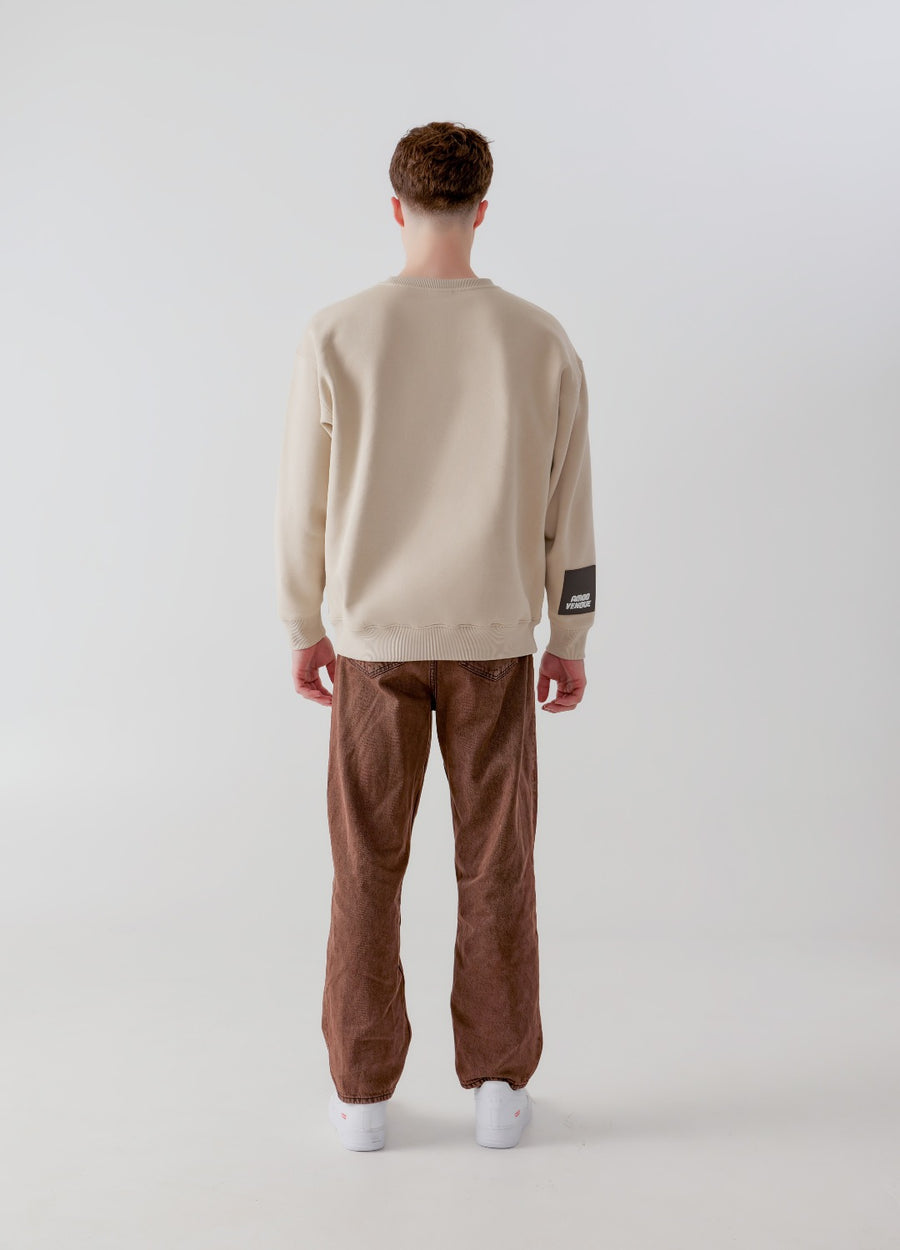 Men's "Pixel" Taupe Sweatshirt