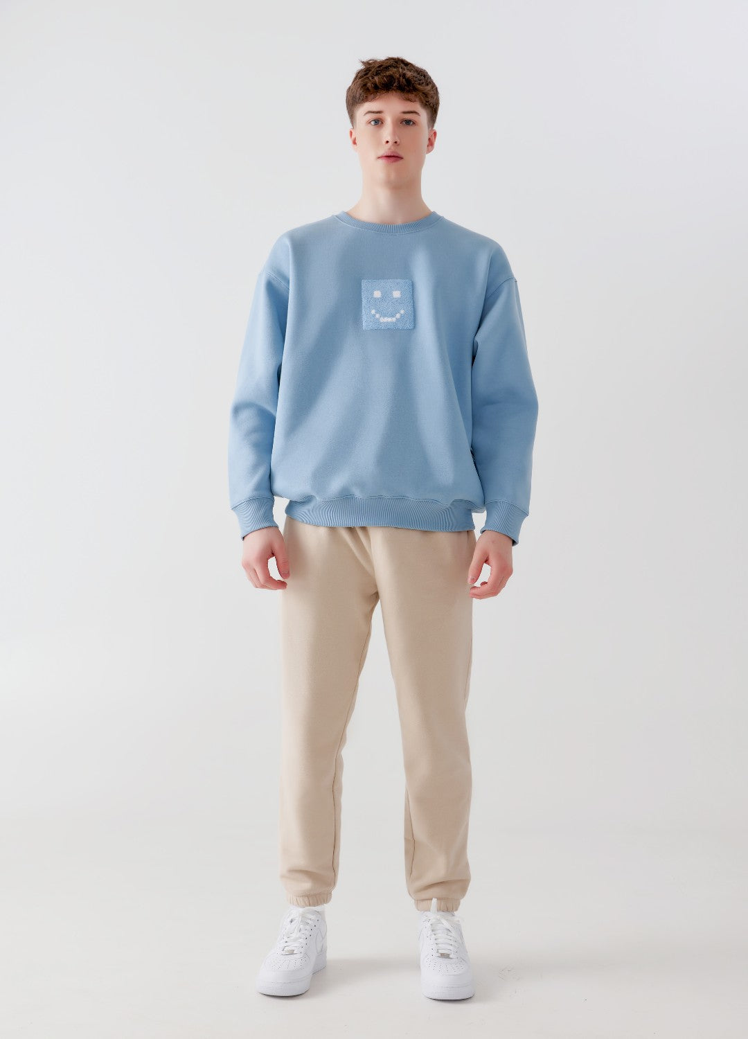 Men's "Pixel" Fog Blue Sweatshirt