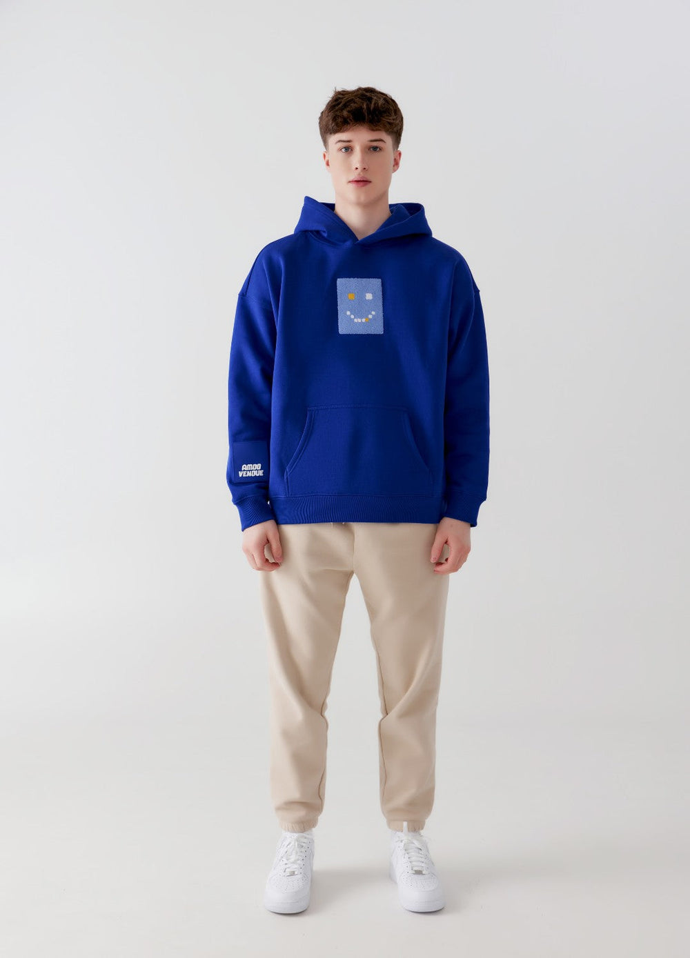 Men's "Pixel" Blue Hoodie