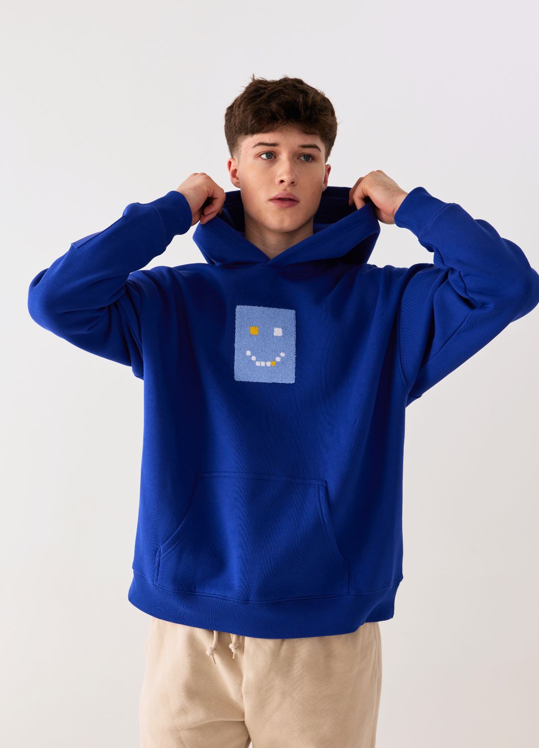 Men's "Pixel" Blue Hoodie