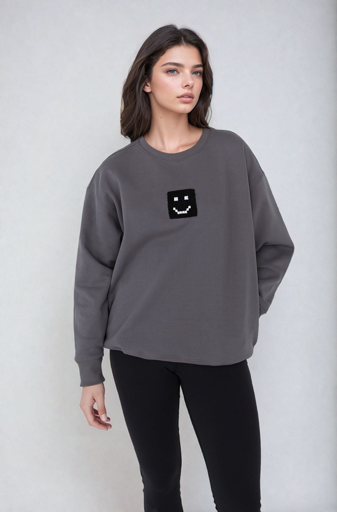 SuperSoft™ Pixel Charcoal Sweatshirt