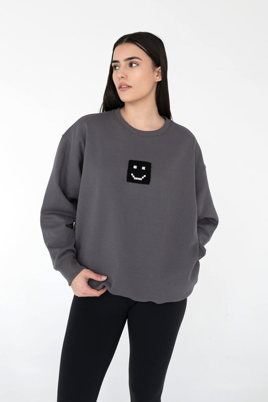 SuperSoft™ Pixel Charcoal Sweatshirt